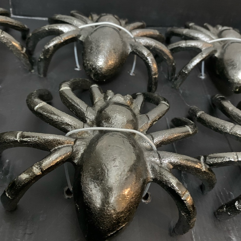 Christian Siriano Big Metal Wall Mount Spiders - Set of 8 - NEW